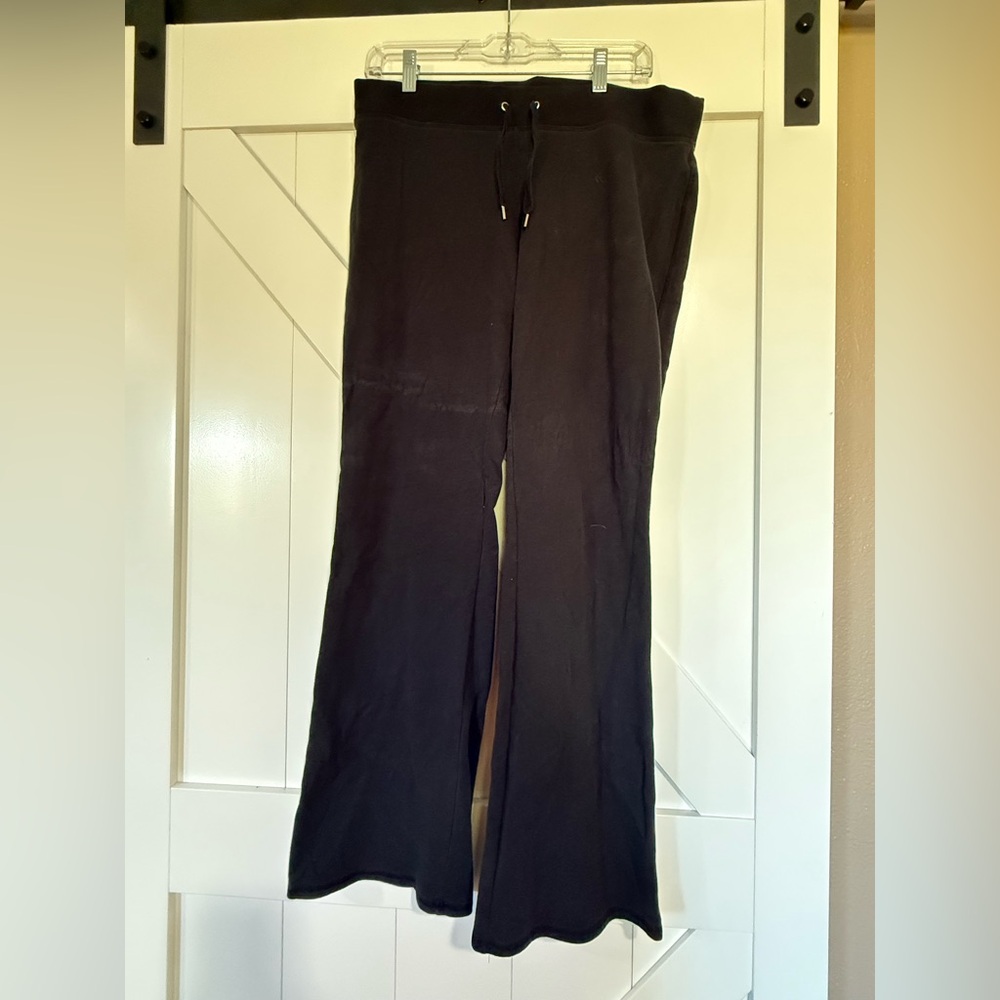 Victoria's Secret Black Wide-Leg Pants Sweat Pants